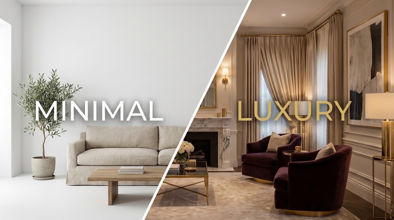 Minimal vs luxury décor comparison guide