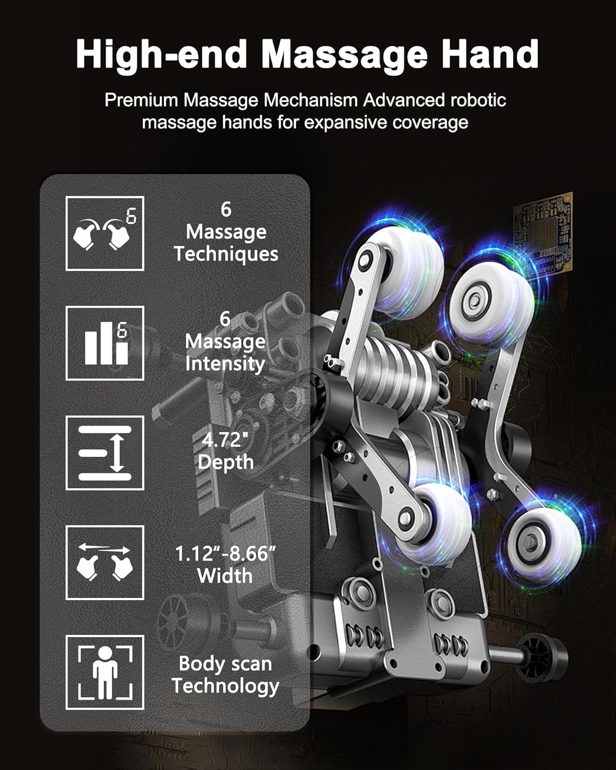 EASPEARL R8089 Pro 4D Massage Chair, 53.15in SL-Track Zero Gravity Full Body Massage Chair with Heat, Auto Footrest, LCD Screen, Airbags, Bluetooth & APP Control, Shiatsu & Thai...
