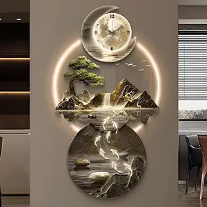LED Light Art Wall Decor, Wall Decor Clock