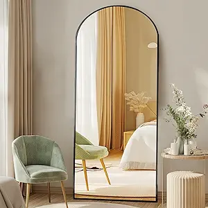 Arched Full Length Mirror with Stand 64"x21