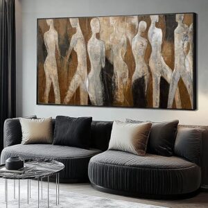 White and Brown Wall Art Graffiti