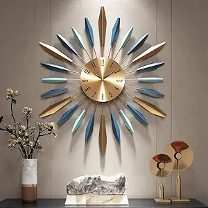 Large Wall Clock Metal Decorative